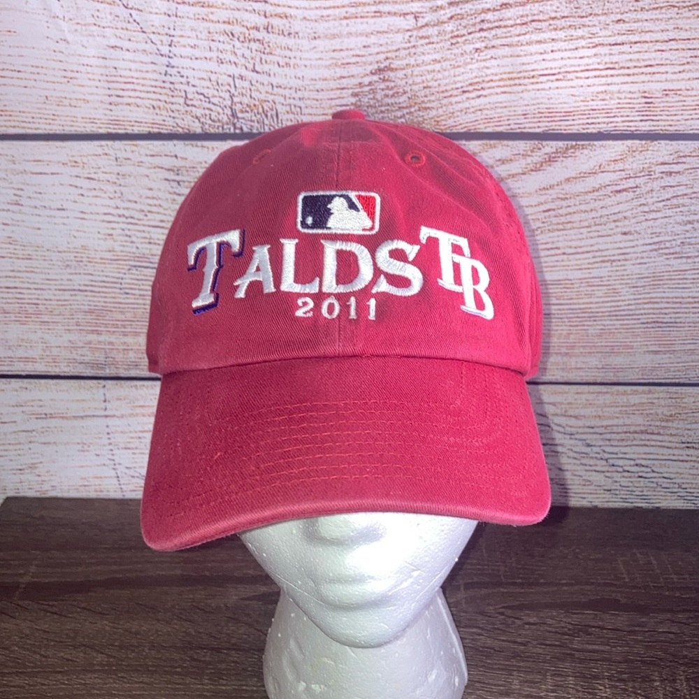EUC Unisex Red 47’ 2011 AL Division Series Texas Rangers over Tampa Bay Rays
